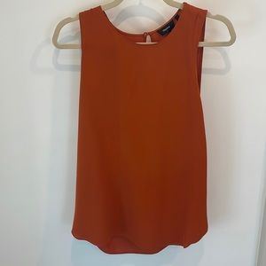 Orange silk Theory sleeveless top